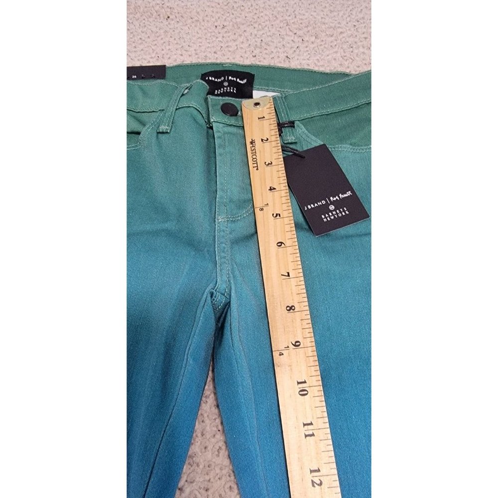J Brand x Rob Pruitt Womens Green Blue Gradient Super Skinny Jeans Size … - Picture 8 of 12